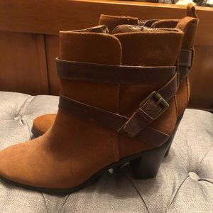 Ralph Lauren suede zipper booties.